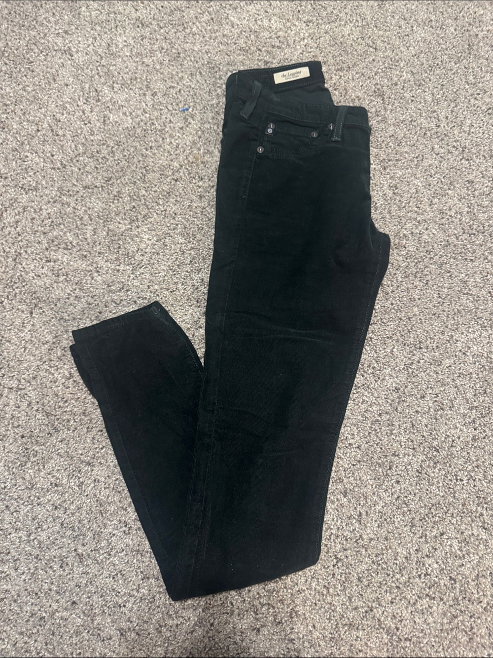 Ag Adriano Goldschmied Women's Dark Green Skinny Pants